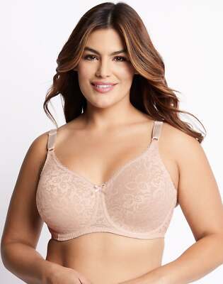 Bali Lace 'n Smooth Underwire Bra Womens Seamless Full Coverage Stretch Cup 3432