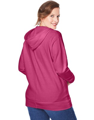 Just My Size Hoodie Women's Plus Size ComfortSoft Fleece Full Zip EcoSmart 1x-5x