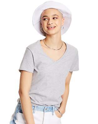 Hanes T-Shirt Women's Cotton V Neck Short Sleeve Perfect-T Ringspun Cotton S-3XL