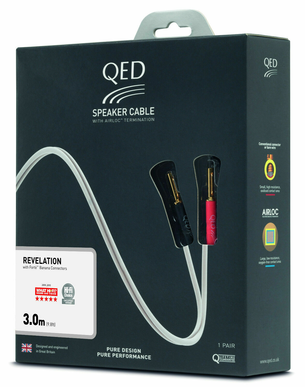 tonpa【新品】QED Signature Revelation 3m QED QE1442 Signature Revelation, Speaker Cable, 3m (9.8 Feet