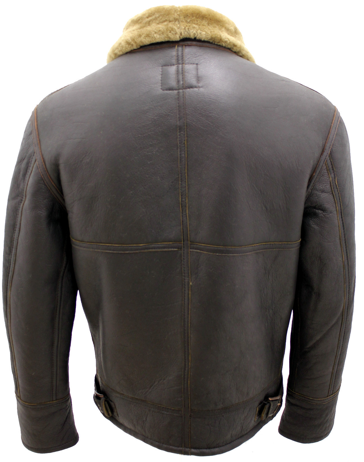 Pre-owned Infinity Men's Ginger B3 Shearling Sheepskin World War 2 Bomber Leather Flying Jacket In Brown With Ginger Fur