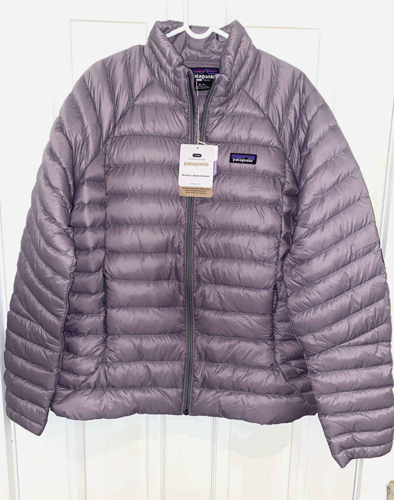 Pre-owned Patagonia Women's Down Sweater Puffer Jacket 800-fill Power Rustic Purple Xl