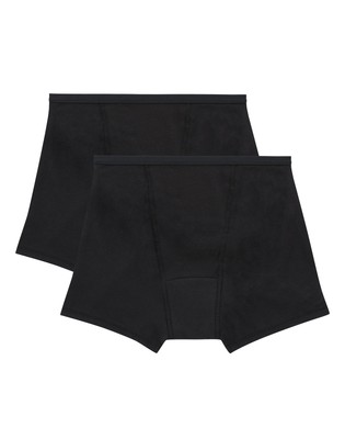 Hanes Comfort, Period. Boxer Brief Period Underwear, Super Leaks, 2-Pack