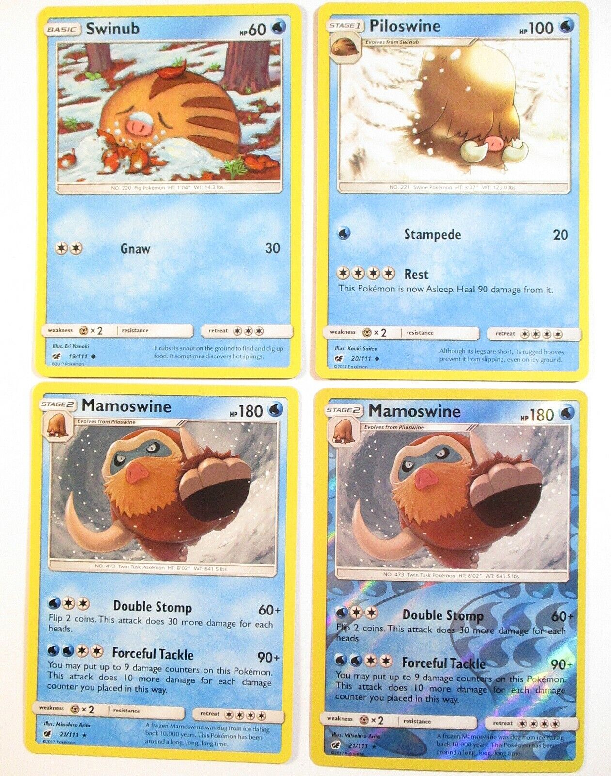 Swinub Piloswine Mamoswine 21/111 Reverse Holo Crimson Swinub Piloswine Mamoswine 21/111 Reverse Holo Crimson