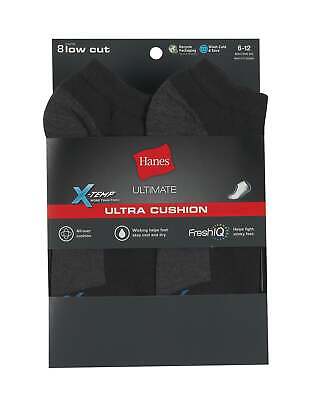 Hanes Ultimate Men's FreshIQ X-Temp Ultra Cushion Low Cut 8-Pack