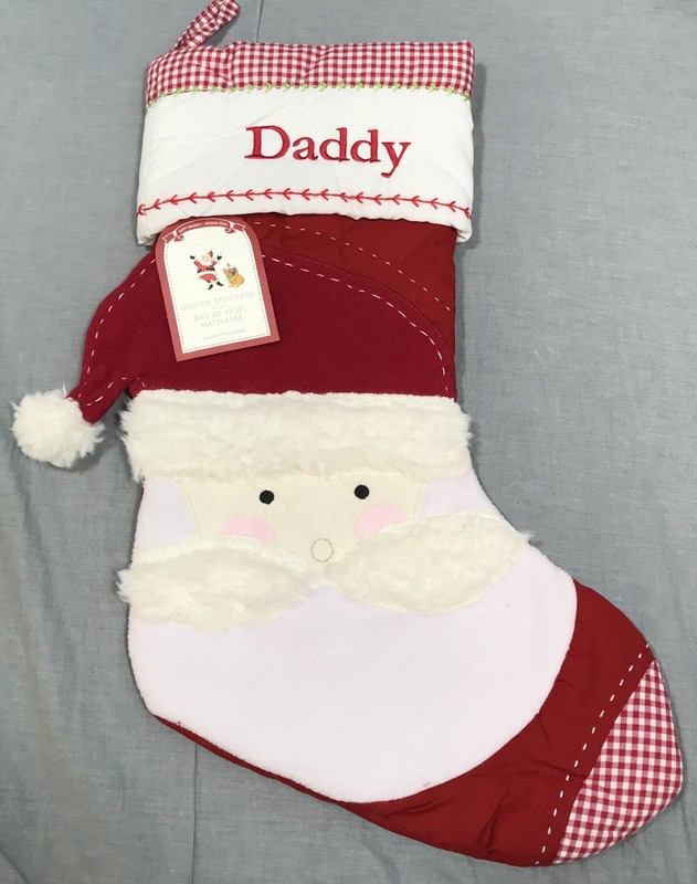 Pottery Barn Kids Santa Quilted Stocking Daddy Monogram Ebay