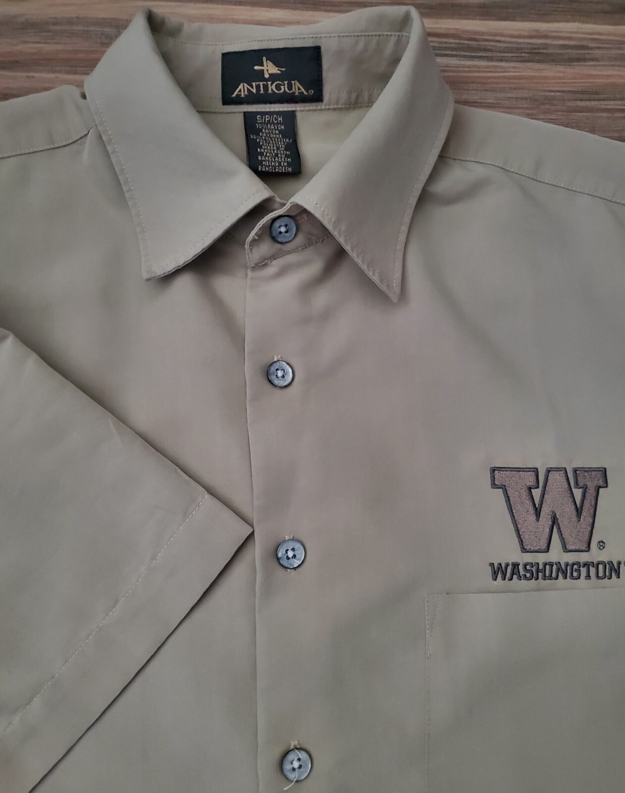 UW WASHINGTON HUSKIES Antigua B/F S/S Shirt Men's Small Sewn