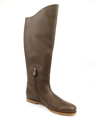 Pre-owned Bottega Veneta $1280 Authentic  Leather Tall Boots, Brown, 297865 2515