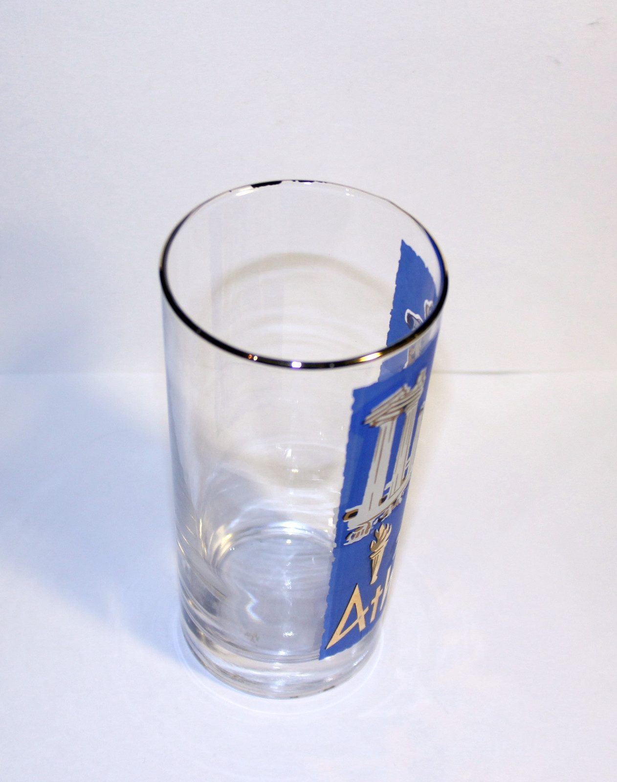 Vintage 60s Bar Glass, Athens Bar Glass, Athens High Ball Glass, Unique Bar