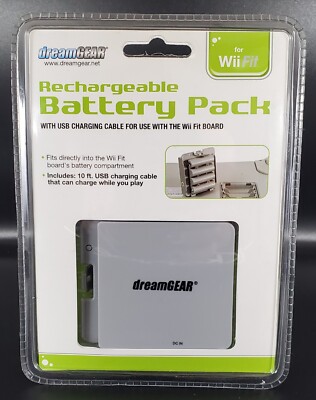 NEW -DreamGear Rechargeable Battery Pack for Wii Fit Board w/ 10 Foot USB Cable
