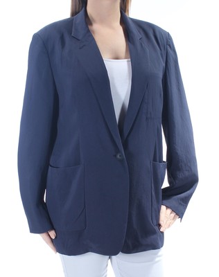 

DKNY Womens Navy 1 Button, блейзер с длинным рукавом и воротником Размер, N173080AEA
