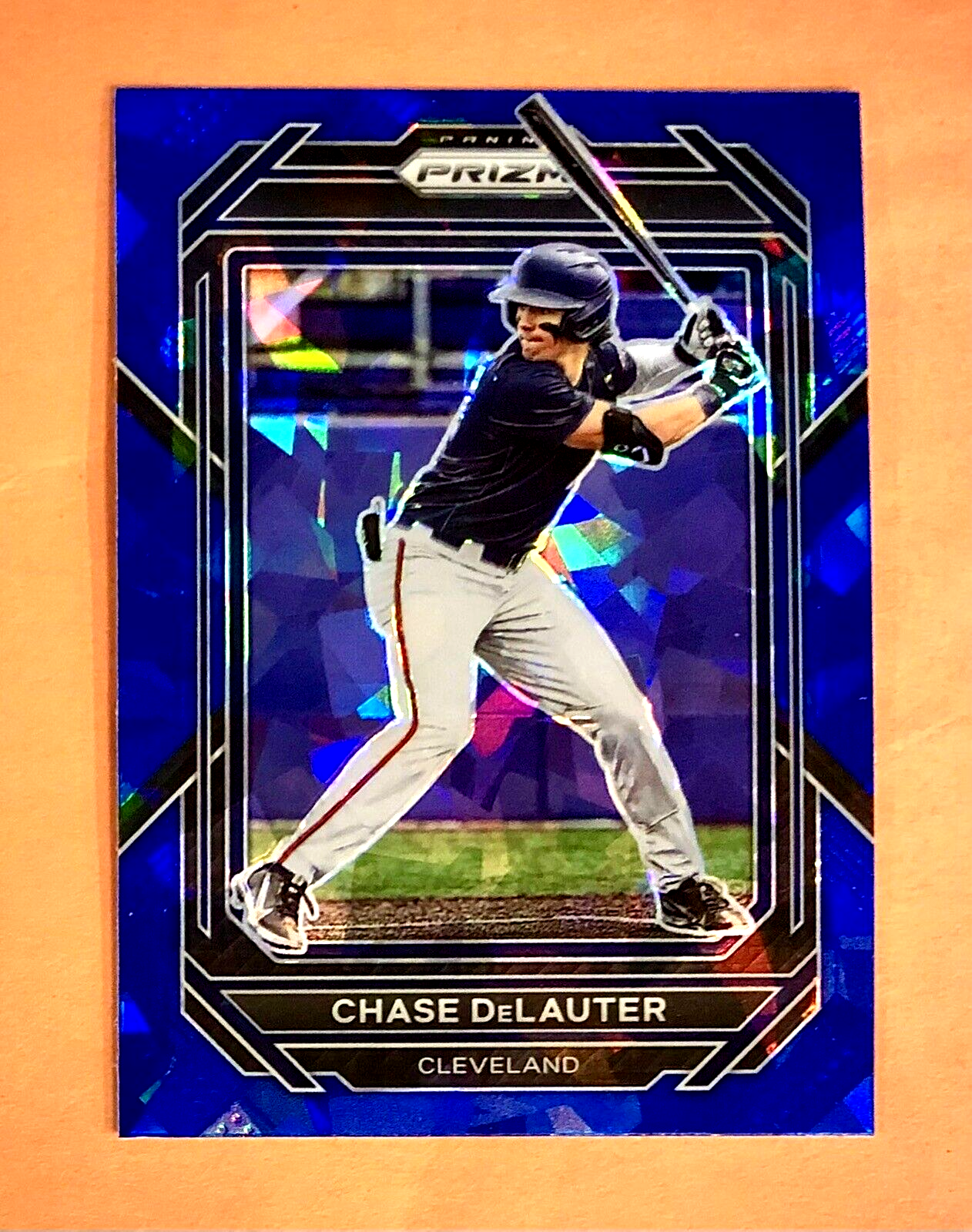 2023 Panini Prizm Baseball Blue Ice Prizm Chase DeLauter #98