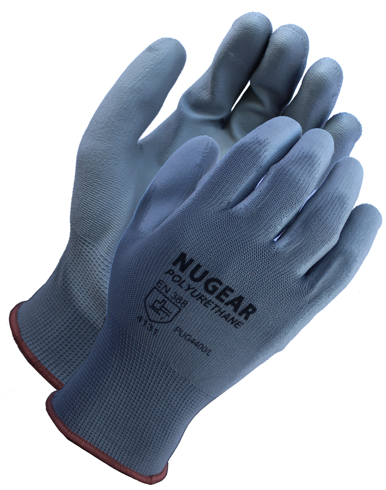 12 Pairs Nugear Polyurethane (PU) Palm Coated Protective Safety Work Gloves 