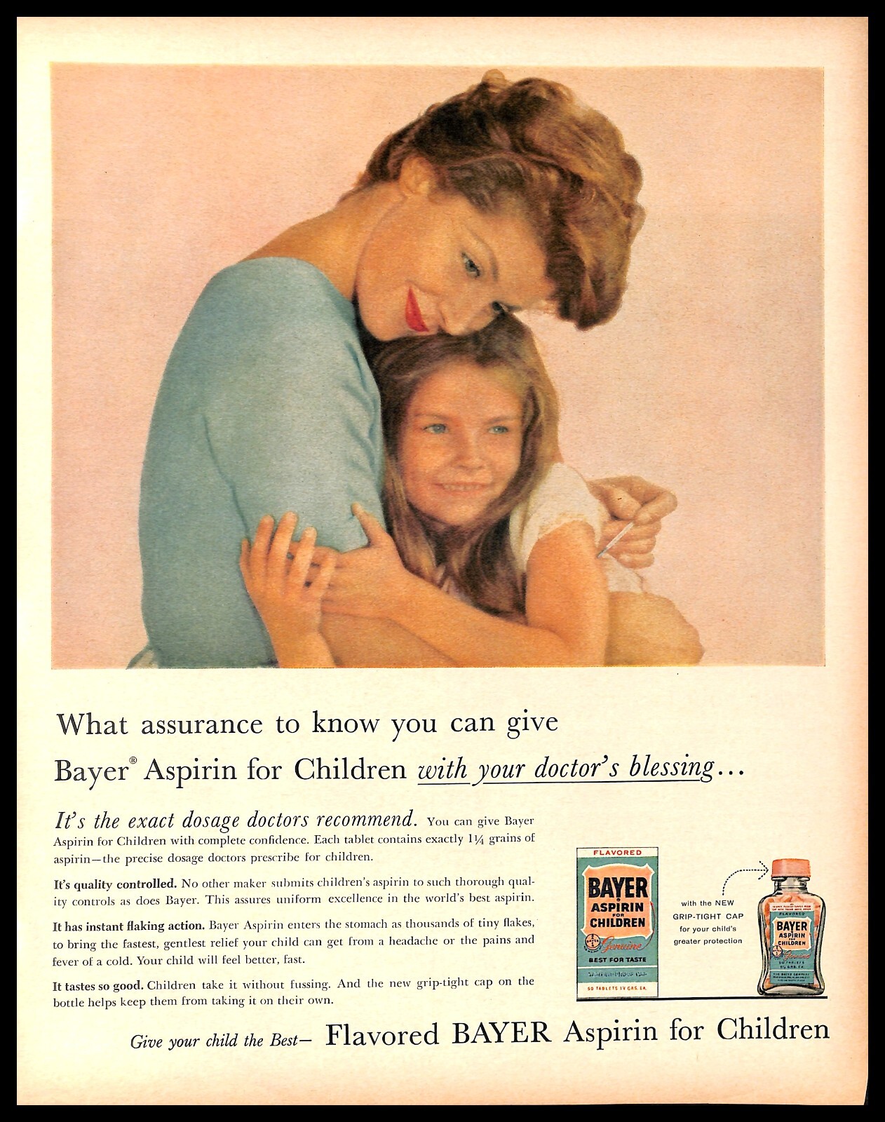 1960 Flavored Bayer Children Aspirin Vintage PRINT AD Mother Daughter Medicine | eBay for Free Printable Aspirin Coupons