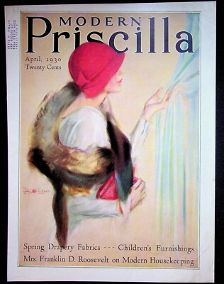Pernrhyn Stanlaws COVER ONLY Modern Priscilla April 1930 Lady Looking Out Window