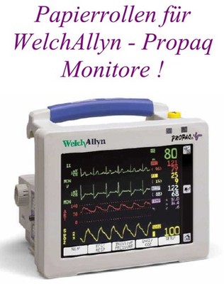 3x Welch Allyn Protocol 008-0040-98 Chart Paper 60x30 Printer Papierollen Propaq