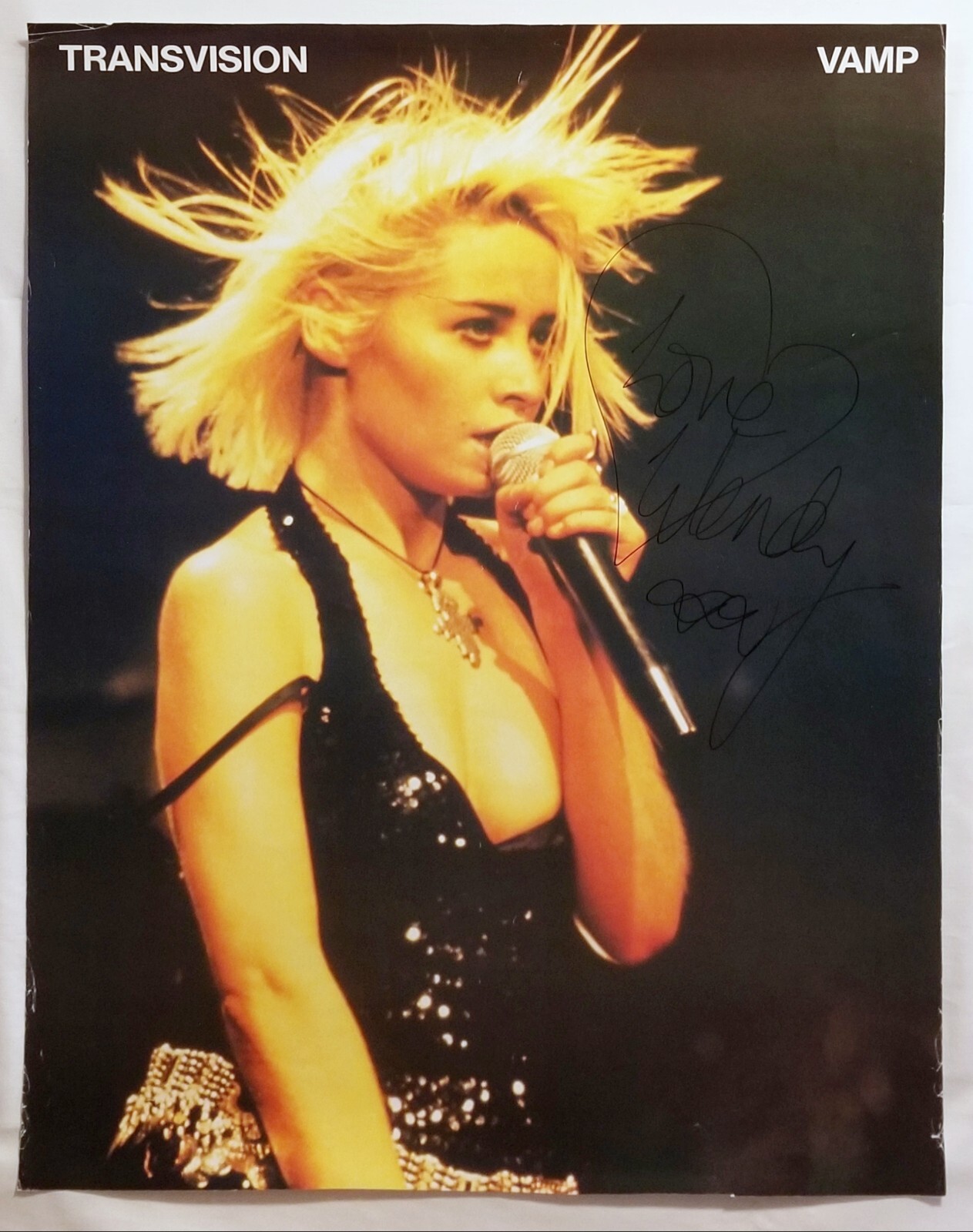 Transvision Vamp Wendy James Signed Poster 23 1/2