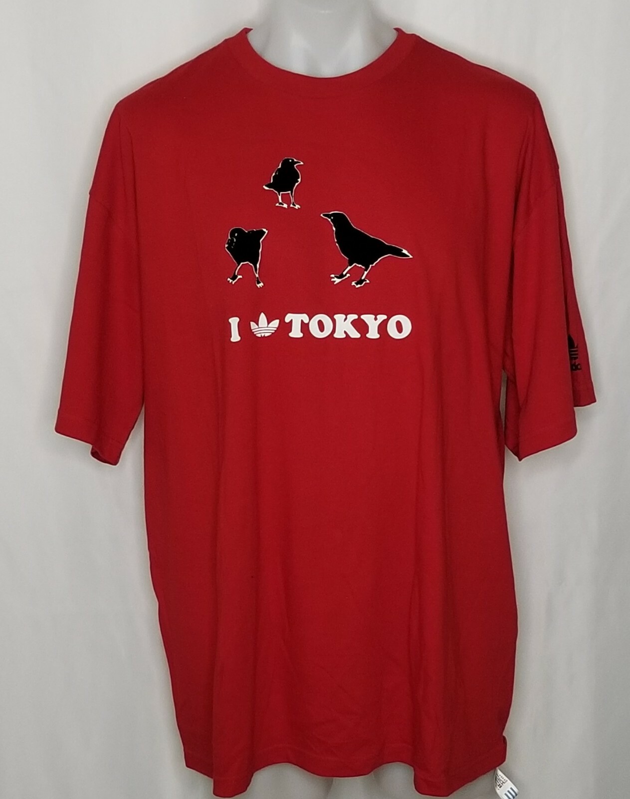 Adidas Originals Men's Red I Love Tokyo Graphic T-Shirt Size