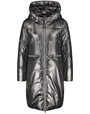 TAIFUN TAIFUN DAMEN STEPPMANTEL METALLIC-LOOK LANGARM