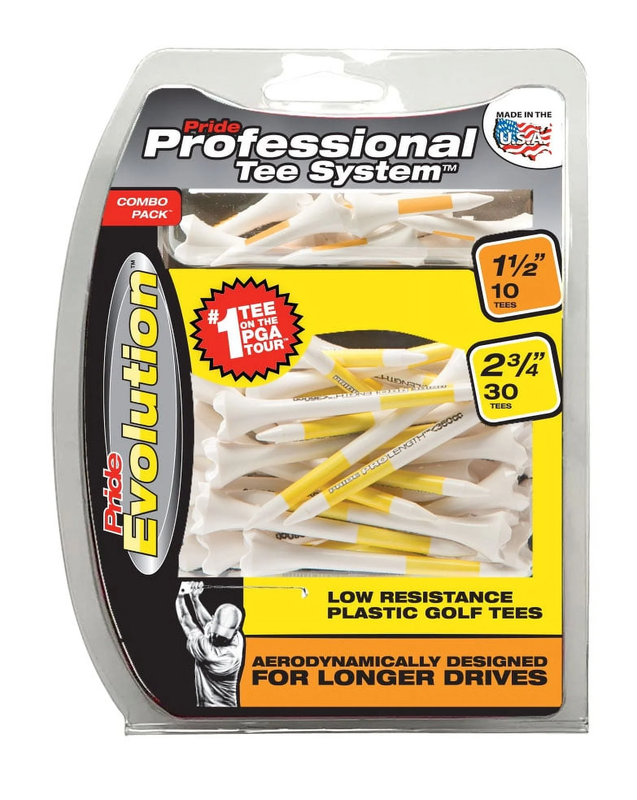 Pride Performance Plastic Golf Tees Combo Pack – 30 Count 2-3/4
