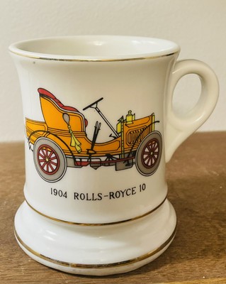 Vintage Mustache Cup Mug 1904 Rolls Royce 10 Capacity 8 Oz Gift