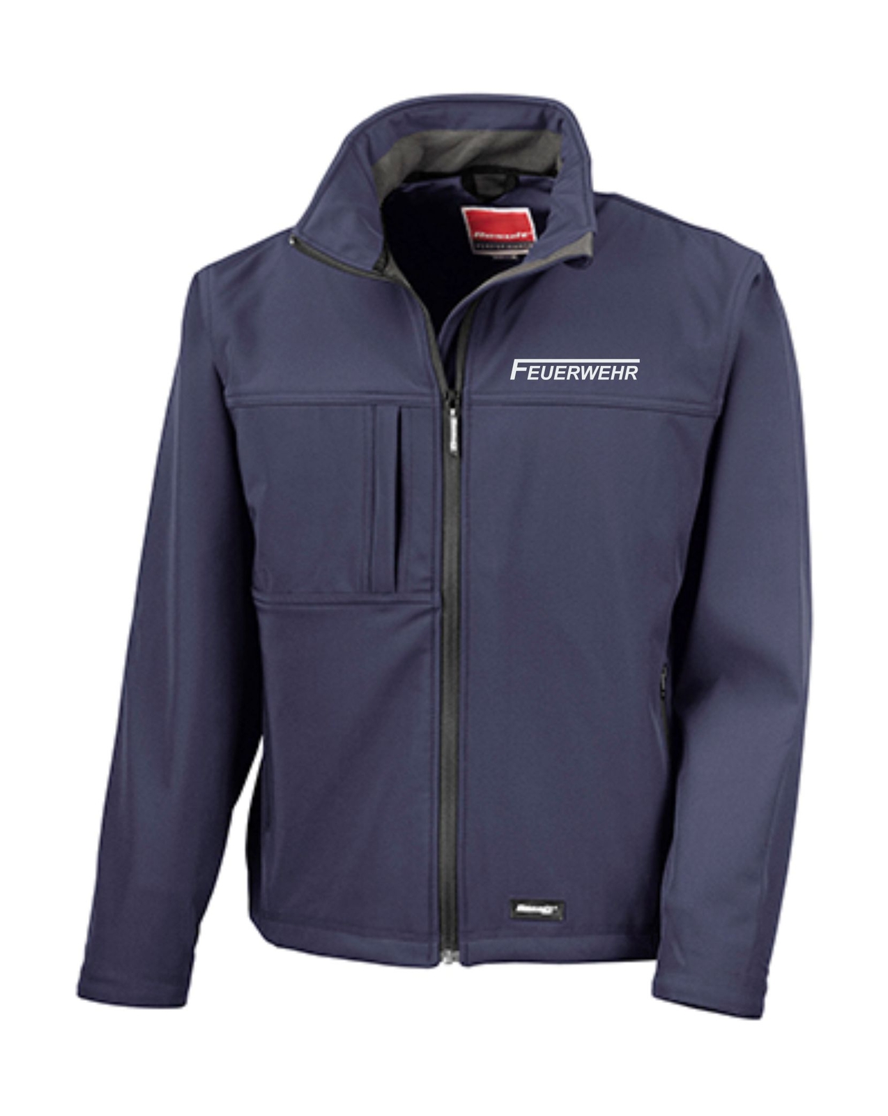 Softshelljacke mit Aufdruck Feuerwehr blau Größen S-4XL