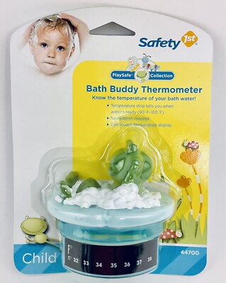 Safety 1st Bath Thermometer Buddy Rubber Frog Toy Playsafe Water Kids Baby