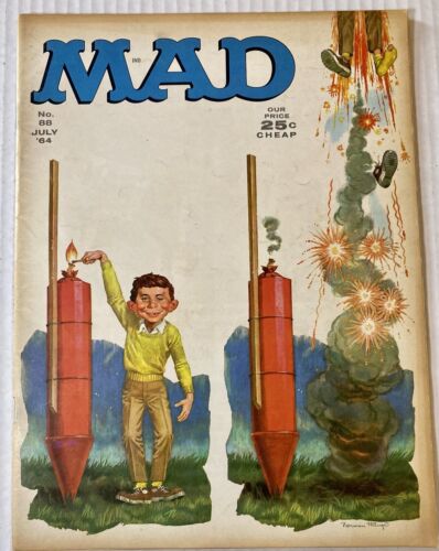 Vintage MAD Magazine Alfred E. Neuman Fireworks Cover #88 Vintage MAD Magazine Alfred E. Neuman Fireworks Cover #88