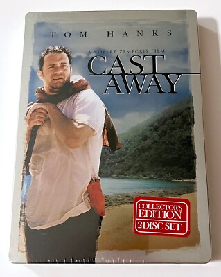 CAST AWAY (DVD, 2007, WS Special Edition 2-Disc Steelbook) SEALED Tom Hanks