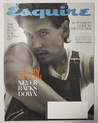 New ESQUIRE Magazine March 2024 AUSTIN BUTLER & Men's Suits Fashion, Al Sharpton