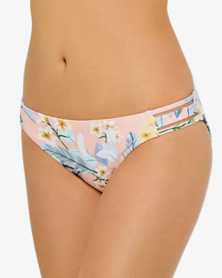 HULA HONEY Juniors  Moana Blossom Strappy Bikini Bottoms sz L Large Swimwear