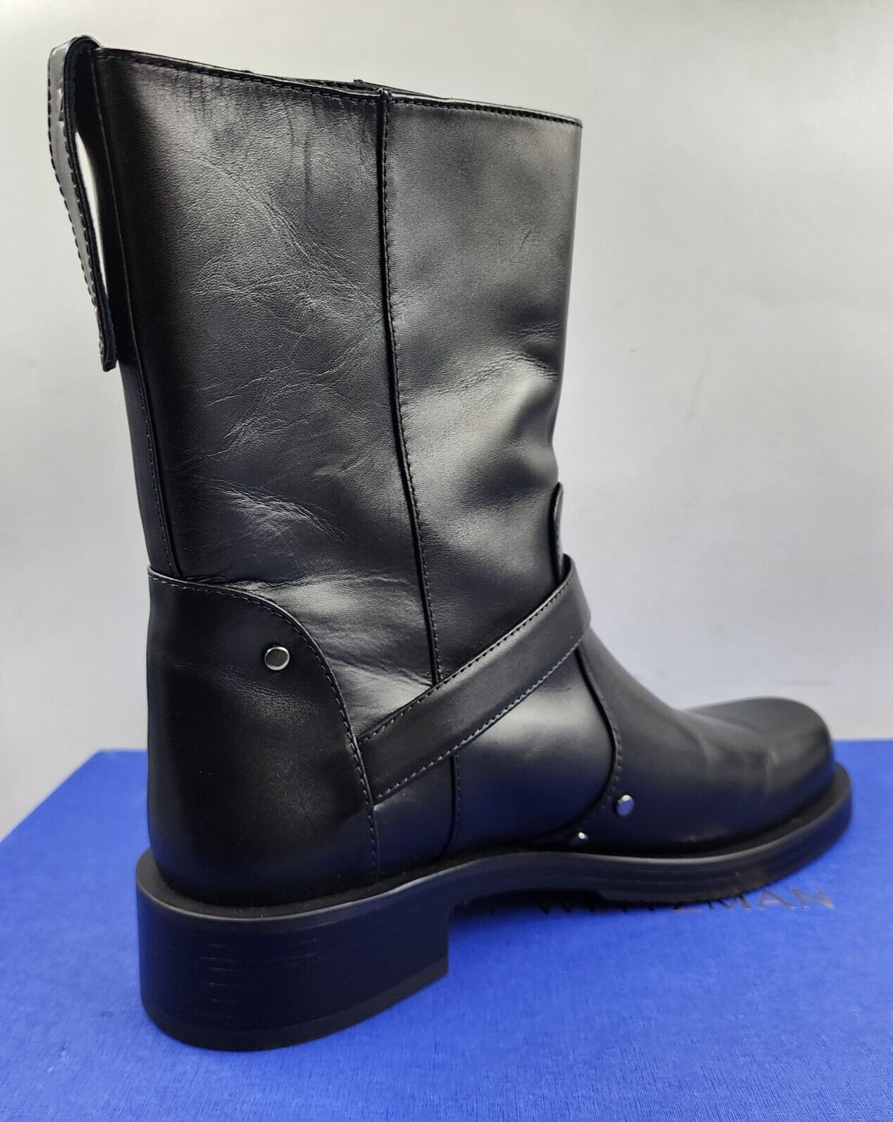 Stuart Weitzman Maverick Studded Leather Ankle Boots Women's 8.5B/39 Black - Picture 14 of 21