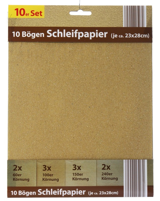 Schleifpapier Schmirgelpapier Set 10,20,30,40blatt Je Set 60,100,150,240er 