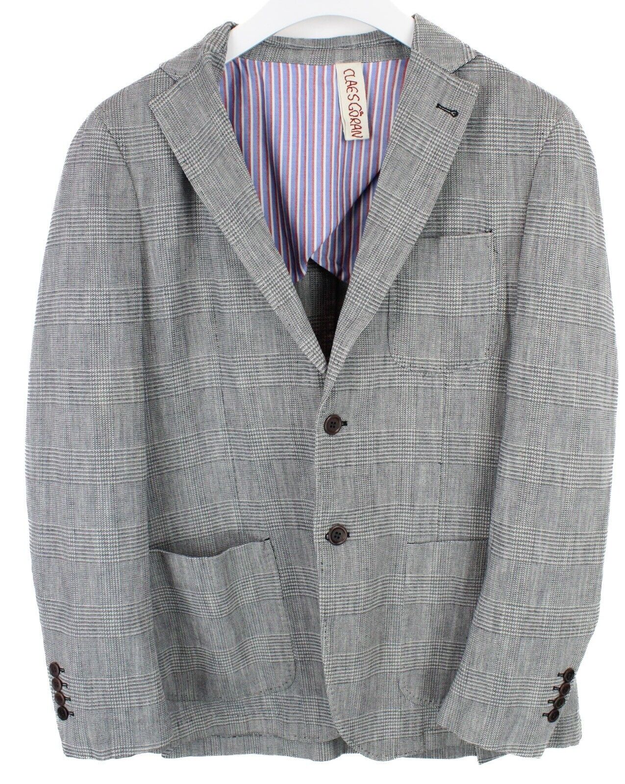 CLAES GORAN Blazer Men's MEDIUM Casual Checked Stretch Half CLAES GORAN Blazer Men's MEDIUM Casual Checked Stretch Half