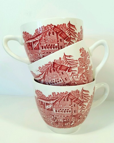 Longport Staffordshire China Avon Royal Tunstall Tea Cups Set of 3