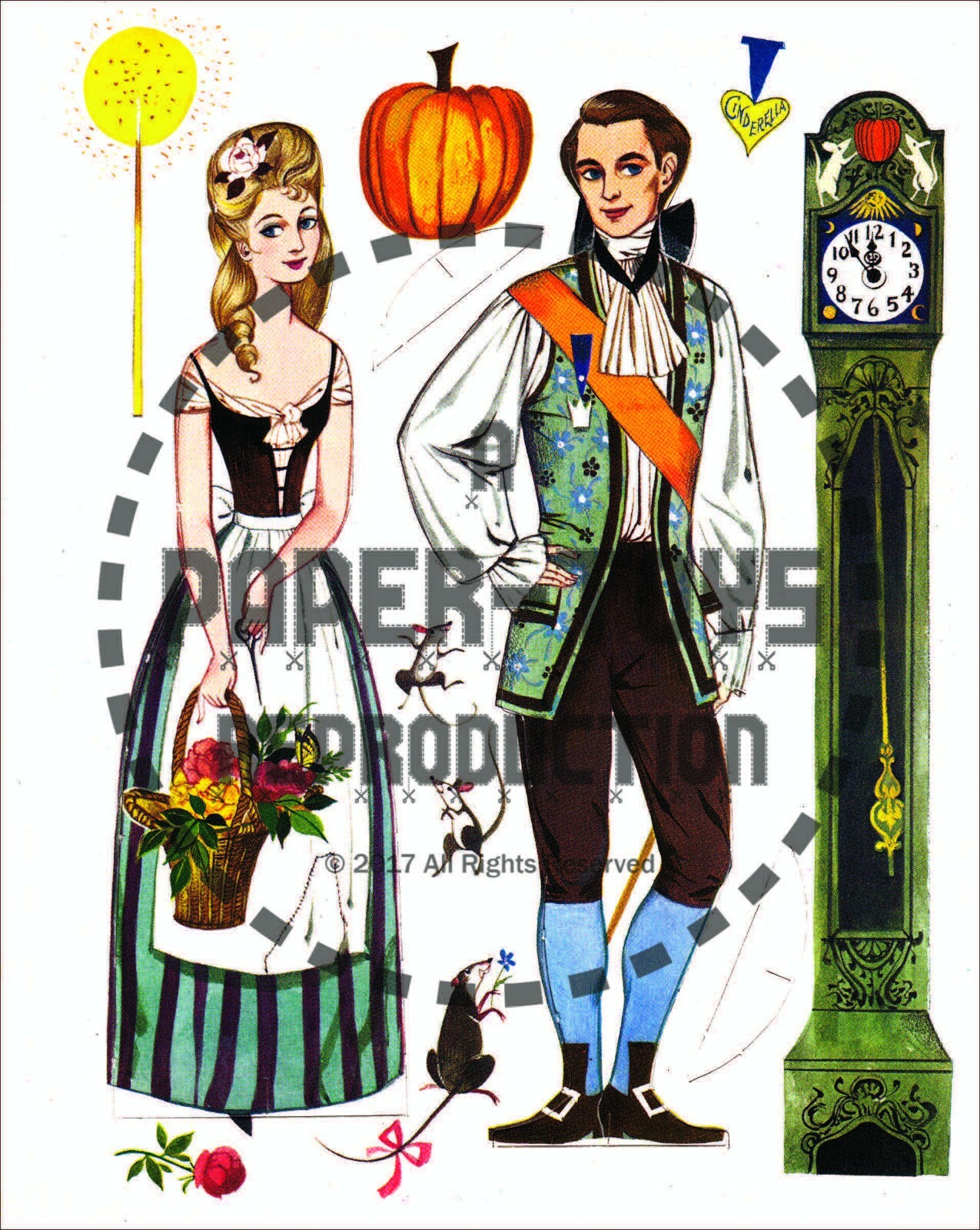VINTAGE REPRINT - 1960 - CINDERELLA LITTLE GOLDEN