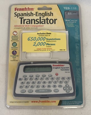 Franklin Spanish English Traveling Foreign Language Series Translator TES-118
