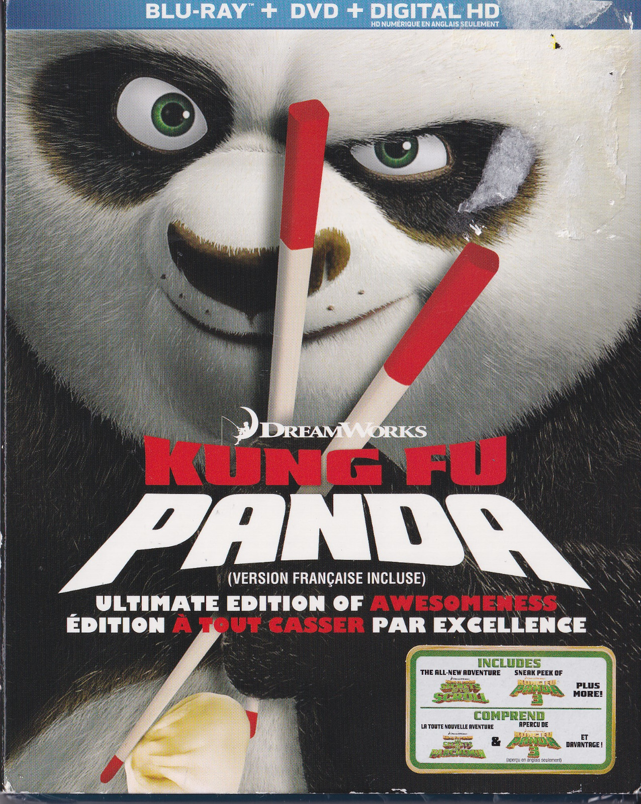 KUNG FU PANDA Ultimate Edition Of Awesomeness (BLU RAY + DVD