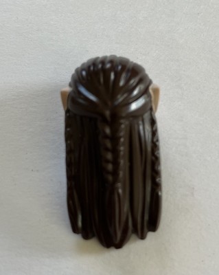 The Hobbit LEGO  Elf Ears Hair Dark Brown Lord of the Ring Minifigure Part 79004