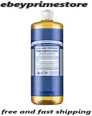 Dr. Bronner's Pure-Castile Liquid Soap   Peppermint   32 oz