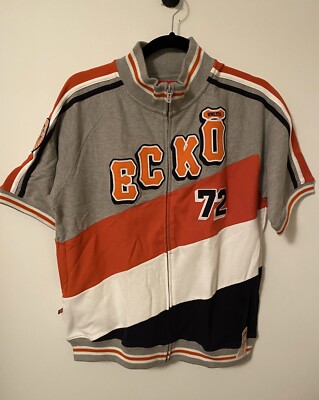 Mark Ecko Unltd Boys Short Sleeve Sweatshirt Grey Orange, Medium, Brand New