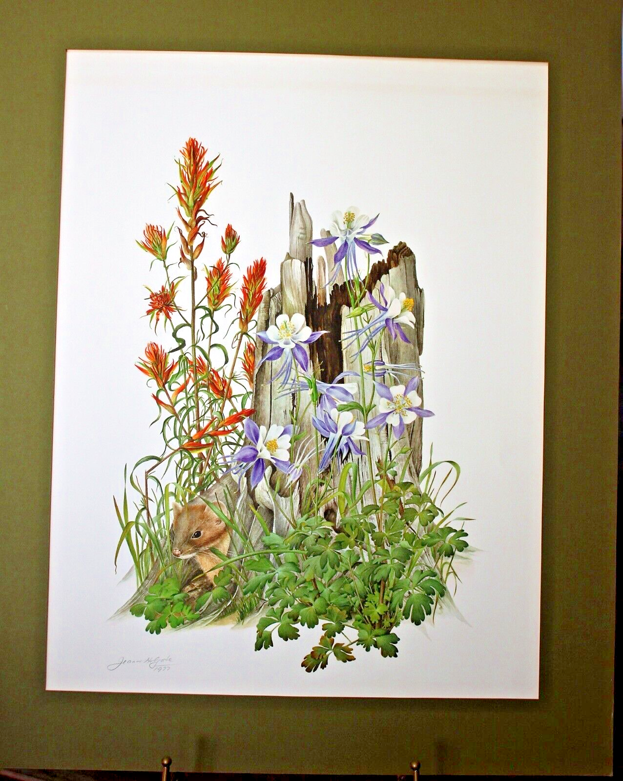Ten Jeanne Holgate signed Flowers of America prints