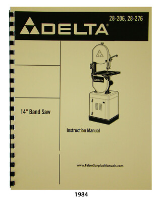 Manuals & Books - Delta Bandsaw
