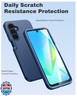 FNTCASE for Galaxy A16 5G Phone Case: [with Built-in Screen Protector] Protective Silicone Rugged Shockproof Phone Cover | Full Protection Dual Layer Samsung A 16 Cases - Blue