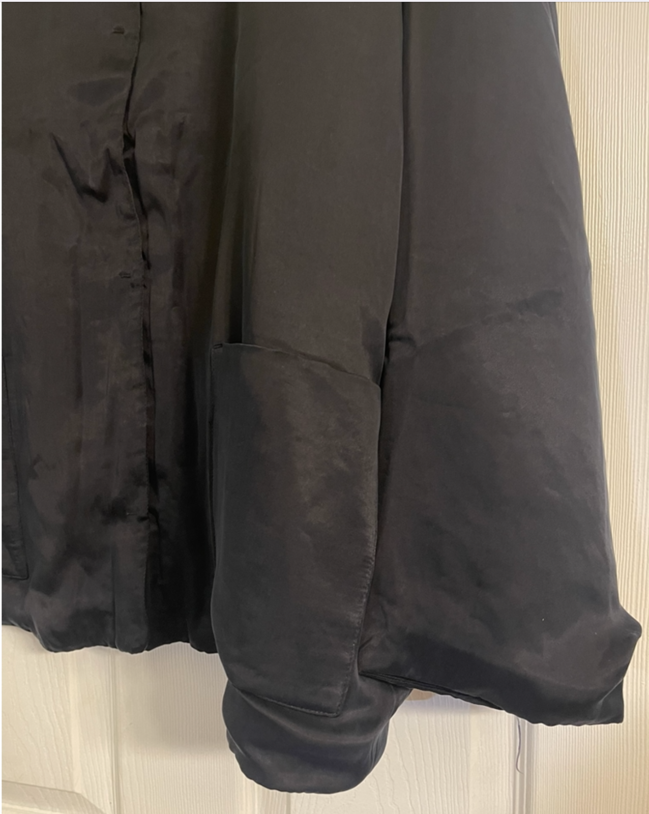 Pre-owned Eileen Fisher $328  Black Round Neck Padded Jacket L Xl 1x 3x 2x