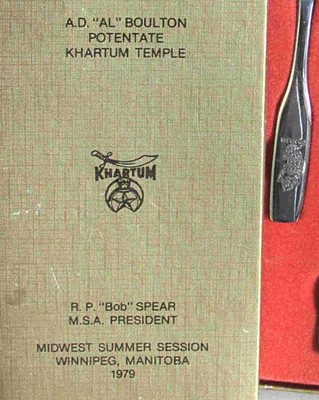 Khartum Temple Set of 3 Spoons A.D. Al Boulton Potentate 1979 Canada FREE SH