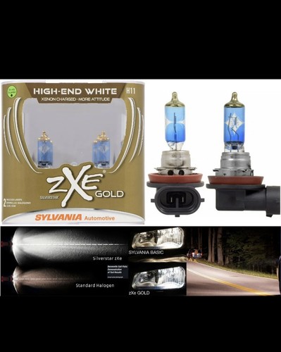 スワロフスキー 風車 SYLVANIA H11 SilverStar zXe Gold Halogen Headlight Bulb, 2 Pack