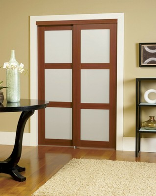 Erias Home Designs Track MDF Sliding Closet Door 72