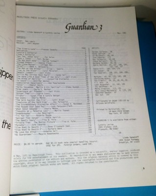 5 The Guardian  Star Trek Fanzines   # 1,2,3,4,& 6