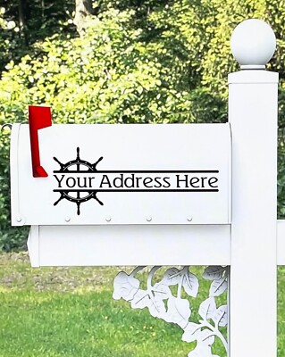 2 Custom Mailbox Address Vinyl Decal Sticker Letter Wheel Numbers Various Colors